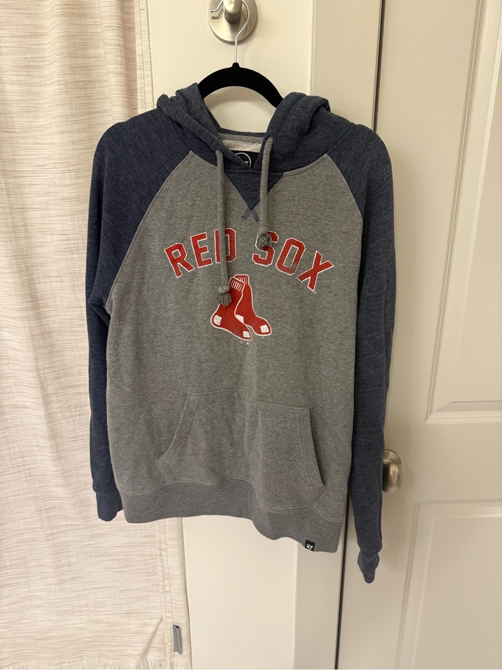47 Brand Red Sox Gray & Navy Crewneck Hoodie